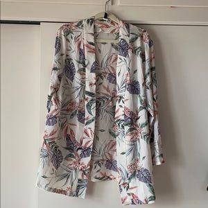 Tropical print blazer